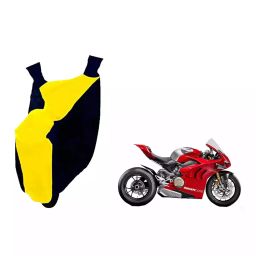 Auto Pearl Waterproof Two Wheeler Cover For Ducati Panigale (Yellow & Blue)-image-36