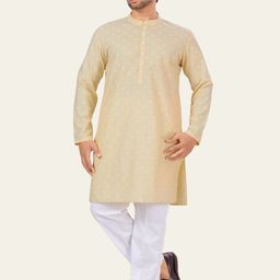 Studio Shringaar Men Floral Printed Kurta-image-6