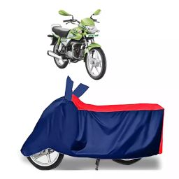 Auto Pearl Polyester Two Wheeler Cover for Hero HF Deluxe Eco (Red Blue)-image-96