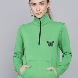 Kotty Women Embroidered High Neck Sweatshirt-picture-31