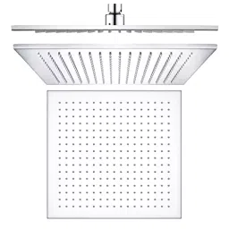 Aquieen 12x12 inch Square Stainless Steel Silver Wall Mount Overhead Shower, AQN 630-31