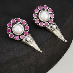 Fabindia Silver Dangler Earrings-image-82