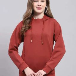 Monte Carlo Red Regular Fit Hooded Sweatshirt-image-36