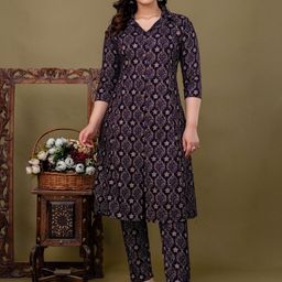 KALINI Women Ethnic Motifs Printed Regular Kurta with Harem Pants-image-68