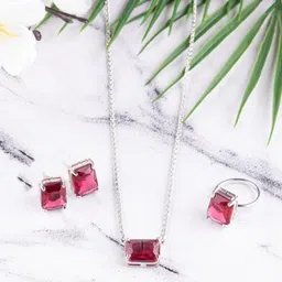 KAYRAH Women Artificial Stones Jewellery Set-image-26