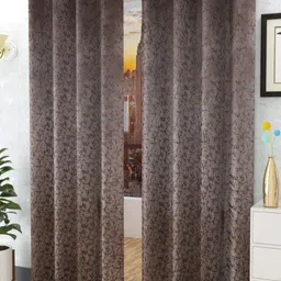 Galaxy Home Decor Brown Set of 2 Room Darkening Window Curtain-9