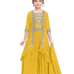 MD ENTERPRISE Kids-Girls Yellow Clothing Set-image-60