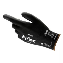 Ansell HyFlex 48-101 Multi Purpose Gloves Knitwrist Cuff Polyurethane Black Size 10 (Pack of 144 Pair)-image-23