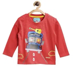 Nauti Nati Kids Orange Printed T-Shirt-picture-27
