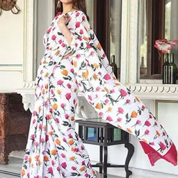 Lovwear White Pure Cotton Sarees-picture-10