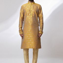 Samyukta Singhania Men Regular Thread Work Kurta with Churidar-47