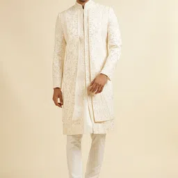 Manyavar Men Embroidered Sherwani Set-image-22