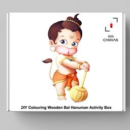 Little Canvas DIY Colouring Wooden Lord Hanuman Activity Box- Multicolor-23