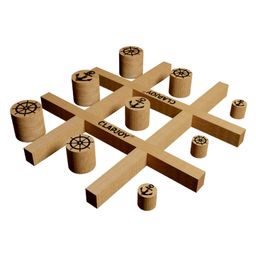 CLAPJOY Tic Tac Cambio Gobblet Gobblers Wooden Board Game- Brown-4