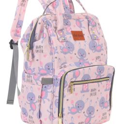 1st Step Smart And Multi-Functional Diaper Bag Backpack Diaper Bag (Pink)-23