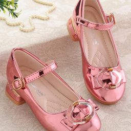 Cute Walk by Babyhug Ballerinas with Buckle Closure & Bow Applique -  Pink-image-52