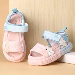 Babyoye Casual Sandals with Velcro Closure Floral Print - Pink-picture-17