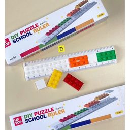 Kunya Diy puzzle blocks plastic straight scale School Ruler-28