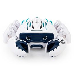 Fiddlerz Mechanical Crab Robot for Kids with Spray Mist Light-Up Eyes and Music Crawling Crab Toy Fun Interactive Educational STEM Play Toy for Boys and Girls (White)-13