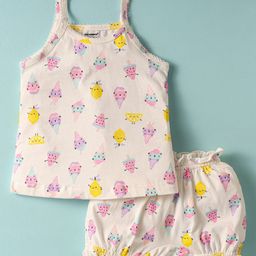 CUCUMBER Sinker Knit Innerwear Set with Ice Cream Print - Off White-26