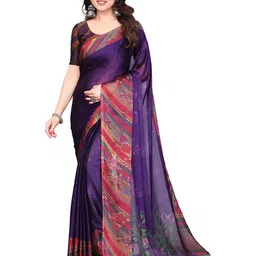 MAGNEITTA Floral Pure Chiffon Saree-image-53