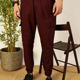 Thomas Scott Men Smart Slim Fit Cargos Trousers-image-27