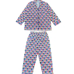 shopbloom Kids Abstract Printed Night suit-image-57