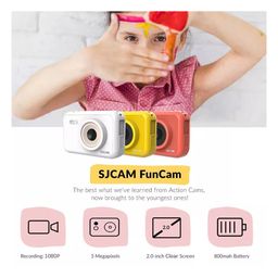 SJCAM FunCam 2 Inches LCD HD Digital Action Camera with inbuilt Games Unicorn Print - Cyan Green image 4