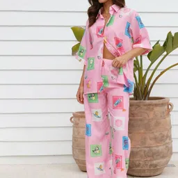 Moda Rapido Printed Shirt With Trousers Co-Ords-image-49