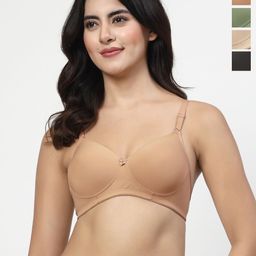 LILY Bra Pack of 4 Full Coverage Lightly Padded T-Shirt Bra-picture-28