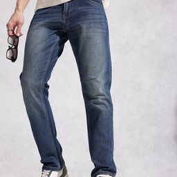 WROGN Men Relaxed Fit Mid-Rise Light Fade Stretchable Jeans-picture-22