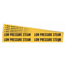 BRADY Vinyl Pipe Marker Low Pressure Steam Yellow and Black 1-1/8 x 7 x 0.004 inch, 781Z27 (Pack of 5)-image-92