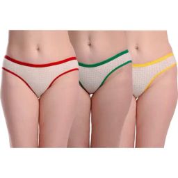 AROUSY Red & Green Printed Bikini Panties - Pack Of 3-picture-13
