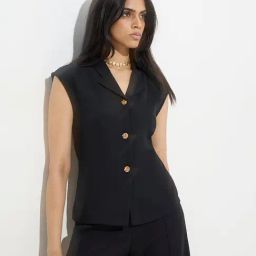 Wardrobe by Westside Black Solid Top-picture-39