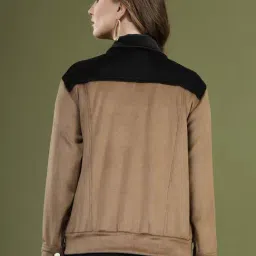 Melon by PlusS Brown & Black Color-Block Jacket image 2