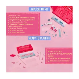 SOEZI Blue Bird Reusable Press On Nails - Application Kit image 5