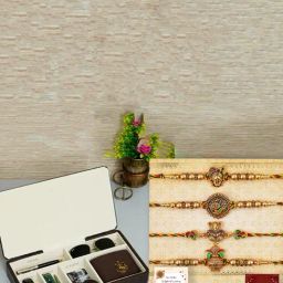 eCraftIndia Assorted Multicolor Rakhi with Organizer-image-28