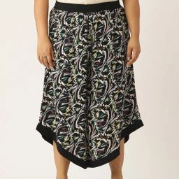 theRebelinme Black Printed Relaxed Fit High Rise Plus Size Culottes-image-96