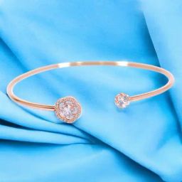 Taraash 925 Sterling Silver Rosegold CZ Bangle For Women-image-60