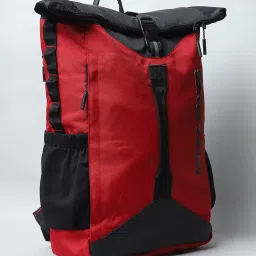 Jack & Jones Fiery Red Colour Block 15 inch One Size Backpack image 3