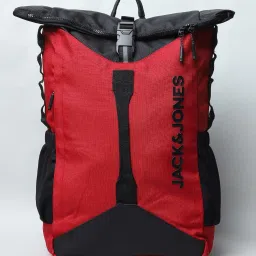 Jack & Jones Fiery Red Colour Block 15 inch One Size Backpack image 2
