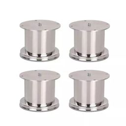 Implemental Round Sofa Furniture Leg 50 mm ‎Stainless Steel Chrome for Multipurpose (Pack of 4)-24