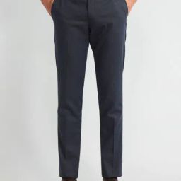 Arrow Blue Slim Fit Checks Trousers-picture-13