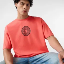 The Souled Store Orange Loose Fit Printed T-Shirt-picture-37