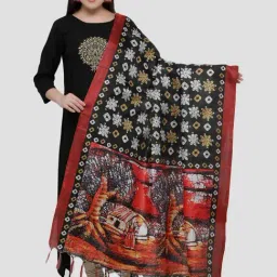 Saree Mall Black Printed Dupatta-picture-12