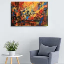 999store Multicolor Abstract Canvas Wall Painting-35