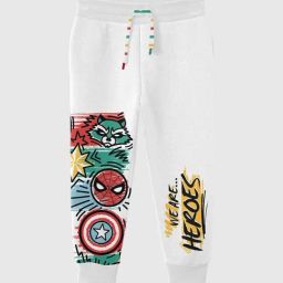 Bonkids Boys Marvel Printed Cotton Joggers-image-1