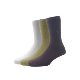 Louis Philippe Multicolor Cotton Socks (Pack of 3)-image-66