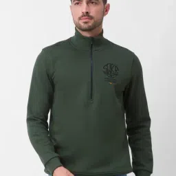 Spykar Green Cotton Regular Fit Sweatshirt-picture-43