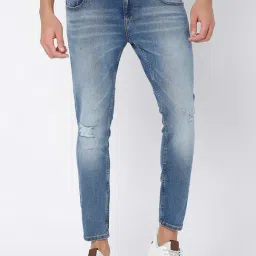 Spykar Blue Slim Fit Heavily Washed Jeans-picture-21